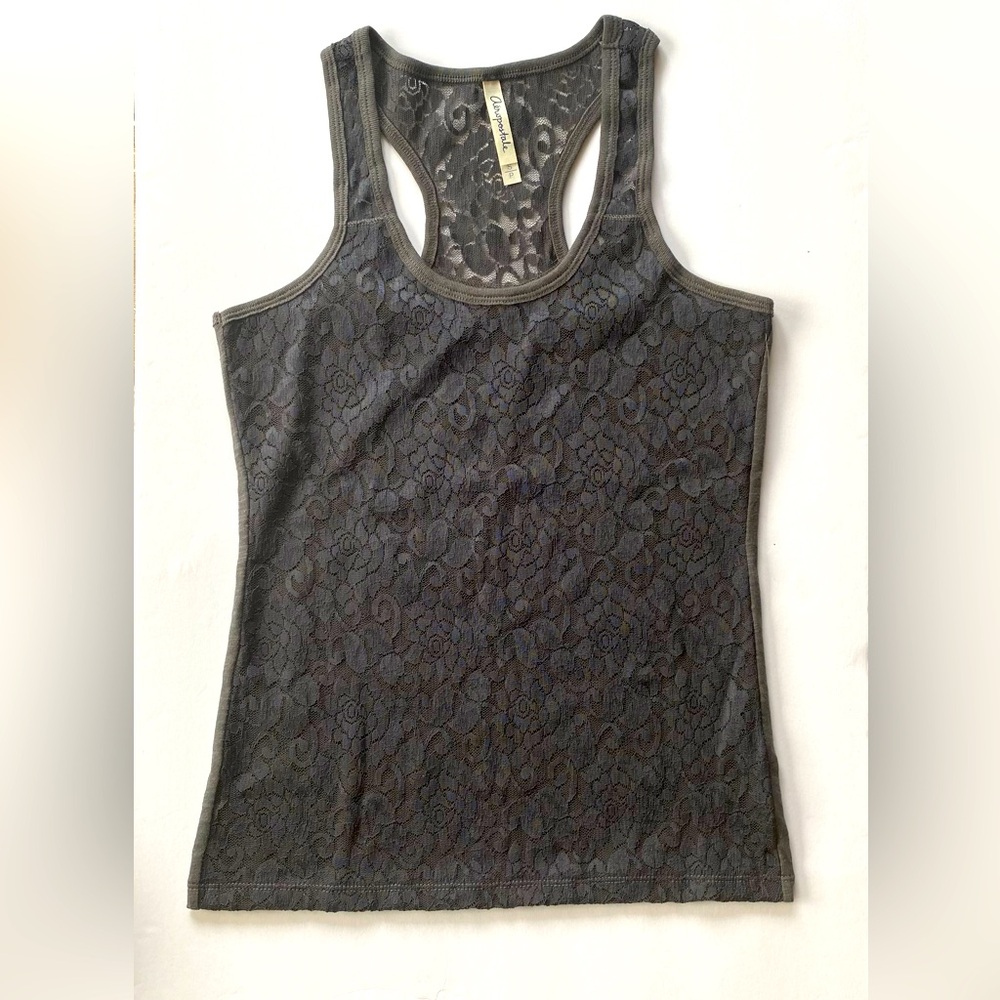 Aéropostale Floral Lace Tank Top